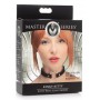 Kinky Kitty Ring Slim Choker - Black - Master Series