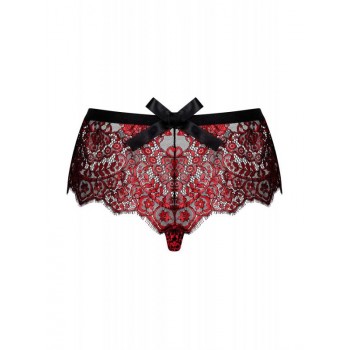 Redessia Lace Panties - Red/Black