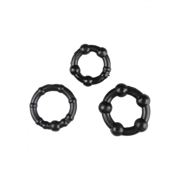 Black Performance Erection Rings - Packaged - Trinity Vibes