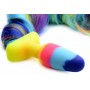 Rainbow Unicorn Anal Plug With Tail - Tailz