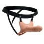 Hollow Strap-On Silicone Dildo With Harness - Size Matters