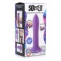 Flexible Silicone Dildo - Purple - Squeeze-It