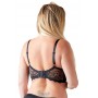 Cottelli Lingerie melns atvērts krūšturis ar dekoratīvām siksniņām 85E