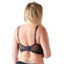 Cottelli Lingerie melns atvērts krūšturis ar dekoratīvām siksniņām 85D