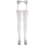 Cottelli Lingerie baltas zeķes ar mežģīnēm 2