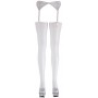 Cottelli Lingerie baltas zeķes ar mežģīnēm 4