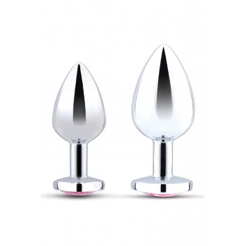 B-VIBE JEWEL HEART METAL BUTT PLUG TRAINING SET