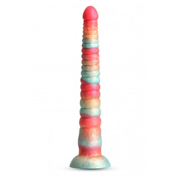COLOURS STACKED 12 INCH DILDO RED/GOLD