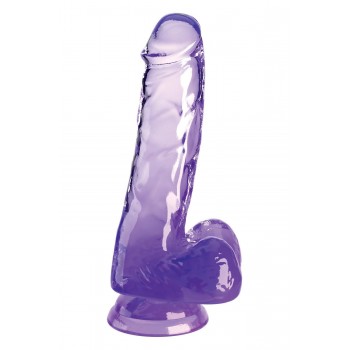 KING COCK CLEAR 6 INCH COCK WITH BALLS PURPLE