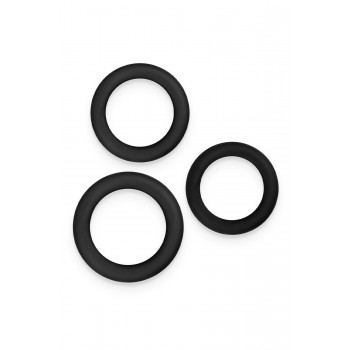 RENEGADE 3PC SLIM RINGS BLACK