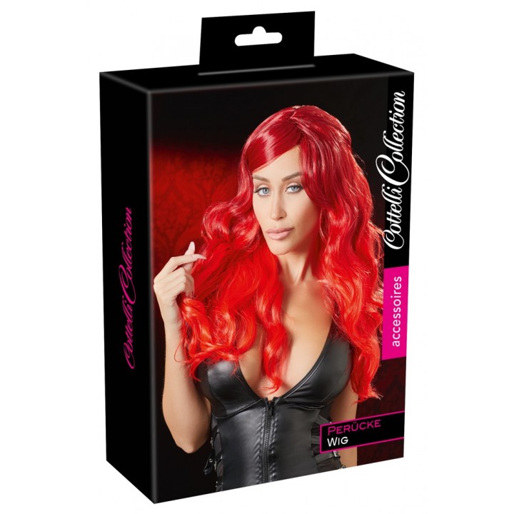 Sarkana sieviešu parūka Wig Red Long - Cottelli ACCESSOIRES