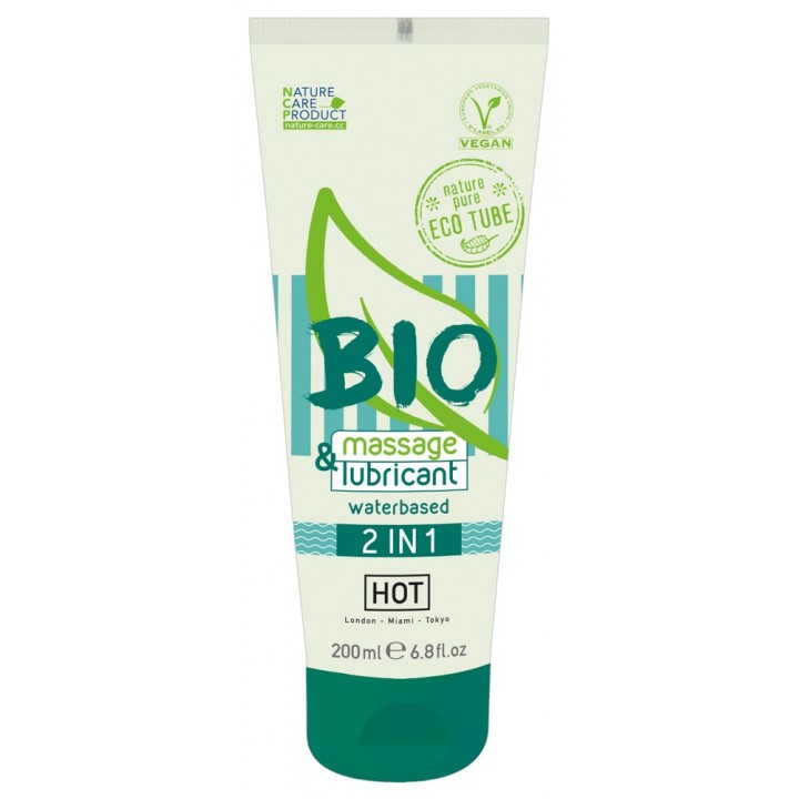 Lubrikants 2in1 masāžas gēls HOT BIO ūdens bāzes - HOT