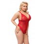 Crotchless Body red 2XL - Cottelli CURVES