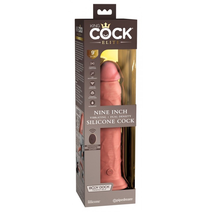 KCE 9 DD Vibrating Cock RC Lig - King Cock Elite