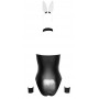 Cottelli Lingerie melns matēta auduma zaķa erotiskais tērps XL