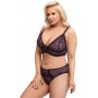 Bra Set purple 2XL - Cottelli CURVES
