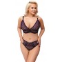 Bra Set purple 2XL - Cottelli CURVES