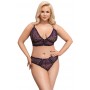 Bra Set purple 2XL - Cottelli CURVES