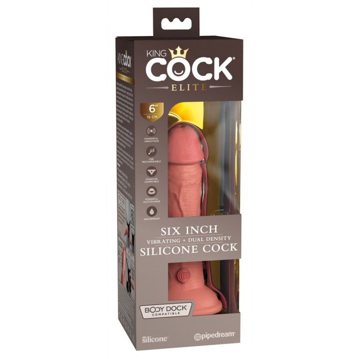 KCE 6 DD Vibrating Cock Light - King Cock Elite