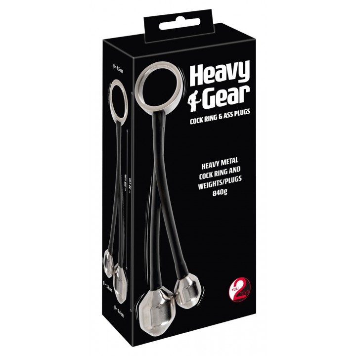 Heavy gear cock ring&ass plugs - You2Toys