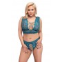 Bra Set teal 4XL - Cottelli CURVES
