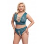 Bra Set teal 4XL - Cottelli CURVES