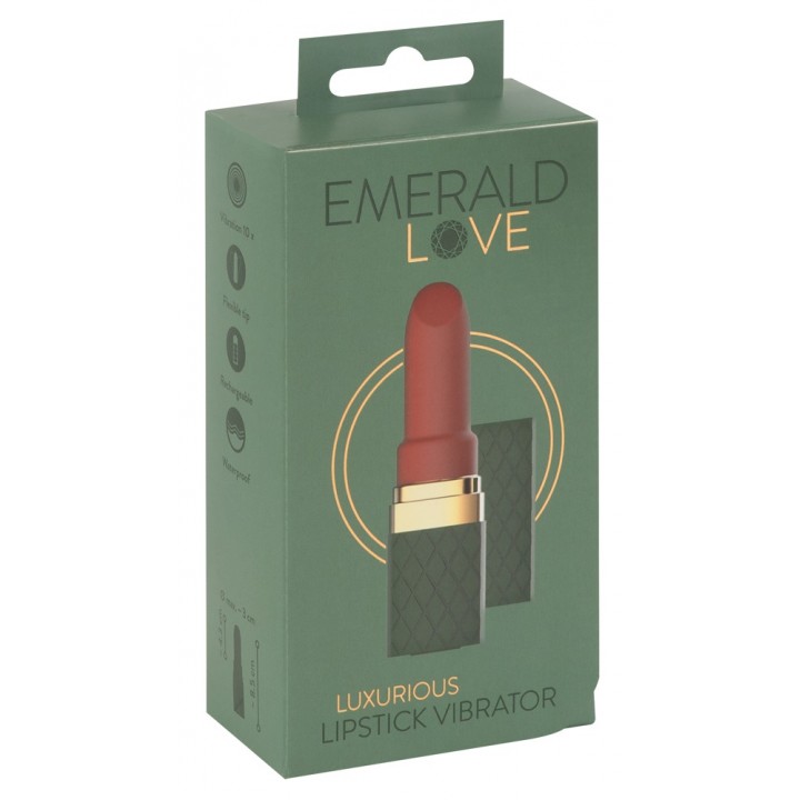 Luxurious Lipstick Vibrator - Emerald Love
