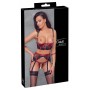 Shelf Bra Set black/red M - Cottelli BONDAGE