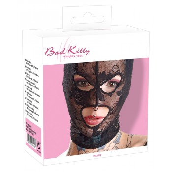 Bad Kitty melna mežģīņu maska