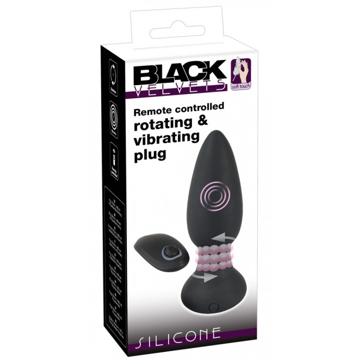 Black Velvets Rotating & Vibrating Plug - Black Velvets