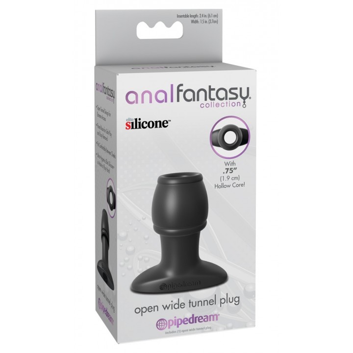 AFC Open Wide Tunnel Plug Blac - analfantasy collection