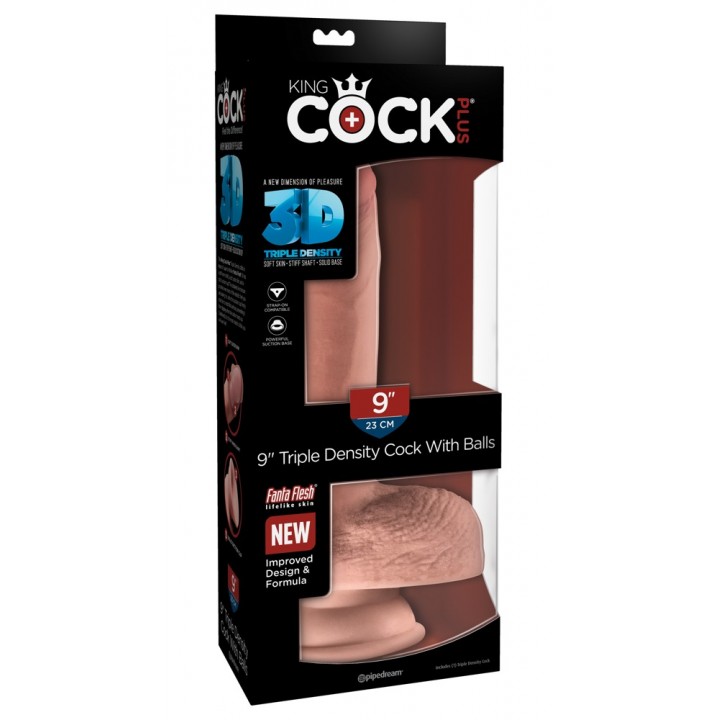 KCP 9 TD Cock with Balls - King Cock Plus