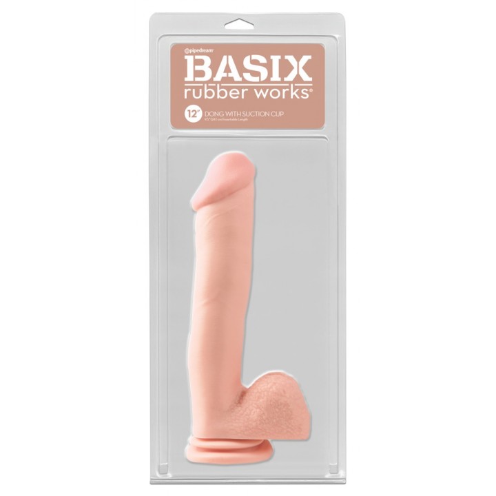 BRW 12" Dong with Suction Cup - Basix Rubber Works