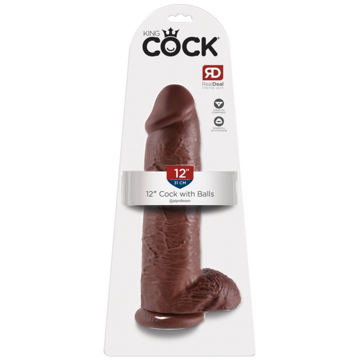 King Cock 12" Cock w Balls Bro - King Cock