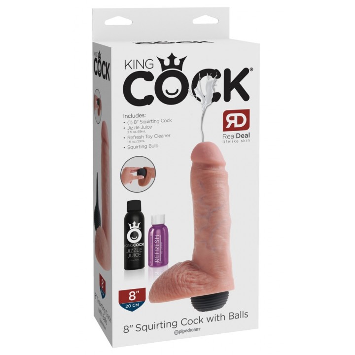 Squirting Cock with Balls 8" - King Cock