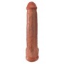 King Cock 15" Cock w Balls Tan - King Cock