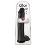 King Cock 15" Cock w Balls Dar - King Cock