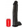 King Cock 15" Cock w Balls Dar - King Cock