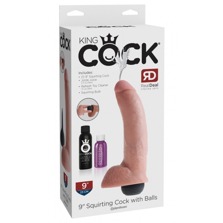 KC 9" Squirting Cock with Ball - King Cock
