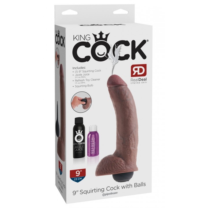 KC 9" Squirting Cock with Ball - King Cock