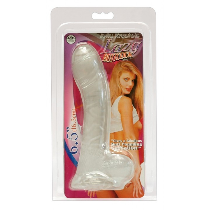 Klasiskais dildo 17cm balts Lazy buttcock - NMC