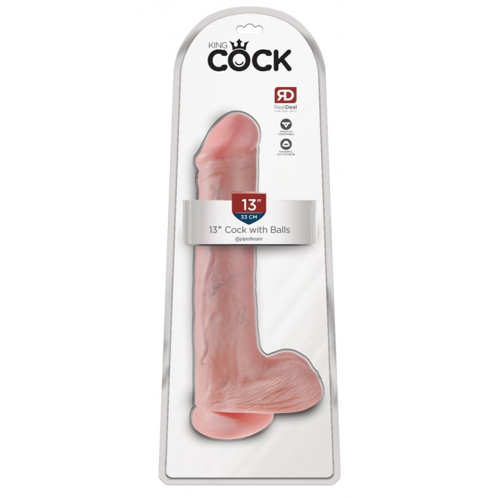 King Cock 13" Cock w Balls Lig - King Cock