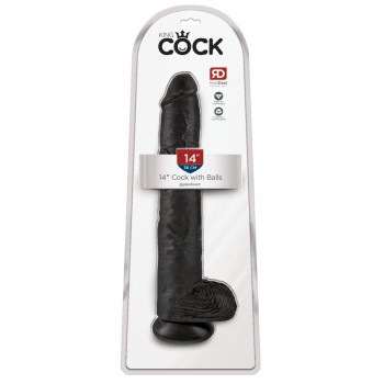 King Cock 14" Cock w Balls Dar