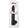 King Cock 14" Cock w Balls Dar - King Cock