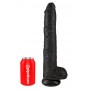 King Cock 14" Cock w Balls Dar - King Cock