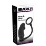 Īpašais Dildo 14cm melns Black Velvets Ring and Plug - Black Velvets