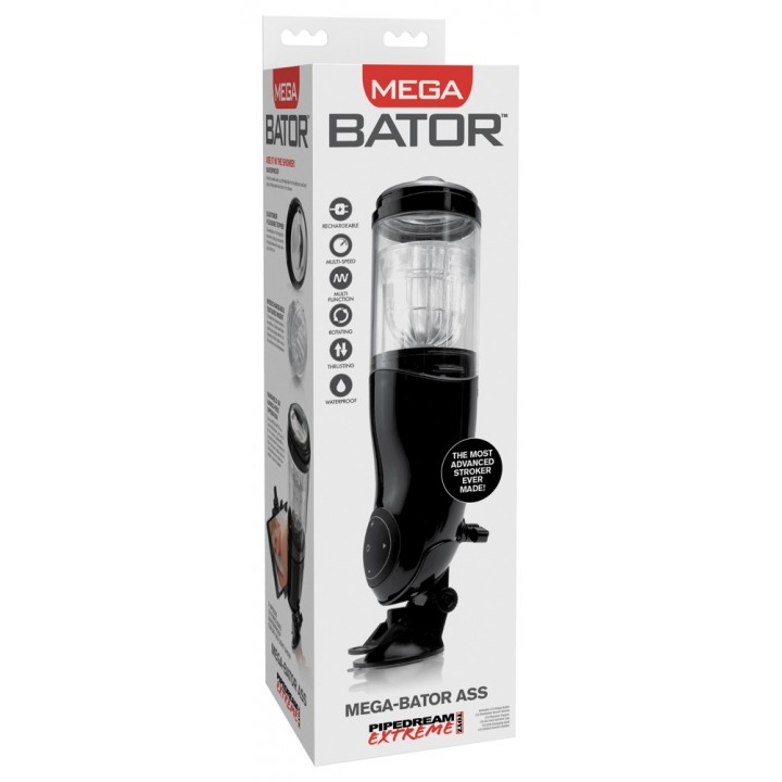 PET Mega-Bator Ass Black/Clear - Pipedream Extreme Toyz