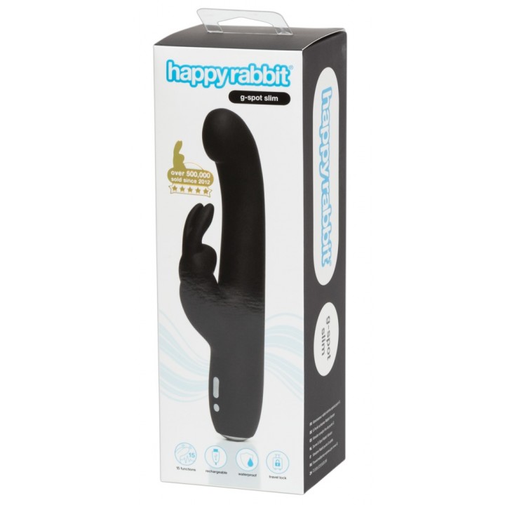 G-punkta Vibrators Stimulators Happy Rabbit G-Spot Slim Black - happyrabbit