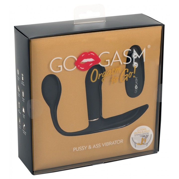 GoGasm Pussy & Ass Vibrator bl - GoGasm