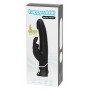 Vibrators ar klitora stimulatoru Jautrs zaķis melns - happyrabbit
